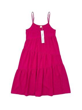 NWT | Hot Pink Tiered Maxi Dress | Spaghetti Straps | Size Small